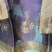 Royal Purple Silk Crape Ensemble