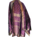 Regal Purple Woven Silk Suit Set with Crepe Bottom