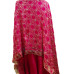 Royal Pink Embroidered Chennon Suit Set