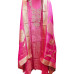 Magenta Pink Dabka Crush Silk Ensemble