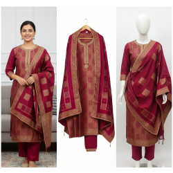 Royal Silk Zari Woven Suit Set