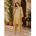 Golden Champagne Shimmer Stitched Co-Ord Set Golden Champagne Shimmer Stitched Co-Ord Set