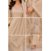 Champagne Gold Crush Beads Work Designer Unstitched Suit Champagne Gold Crush Beads Work Designer Unstitched Suit