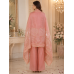 Rose Blush Tissue Shimmer Gotta Patti Unstitched Dress Material