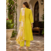 Lime Blossom Mal Cotton Stitched Kameez Pant Set with Organza Dupatta Lime Blossom Mal Cotton Stitched Kameez Pant Set with Organza Dupatta