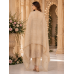 Champagne Gold Crush Beads Work Designer Unstitched Suit Champagne Gold Crush Beads Work Designer Unstitched Suit