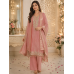 Rose Blush Tissue Shimmer Gotta Patti Unstitched Dress Material