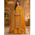 Golden Amber Heritage Crape Unstitched Dress Material