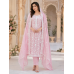 Blush Pink Floral Embroidered Chiffon Unstitched Suit with Lining Blush Pink Floral Embroidered Chiffon Unstitched Suit with Lining