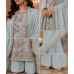 Powder Blue Floral Crape Unstitched Designer Suit with Pure Chiffon Dupatta Powder Blue Floral Crape Unstitched Designer Suit with Pure Chiffon Dupatta