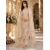 Champagne Gold Crush Beads Work Designer Unstitched Suit Champagne Gold Crush Beads Work Designer Unstitched Suit