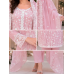 Blush Pink Floral Embroidered Chiffon Unstitched Suit with Lining Blush Pink Floral Embroidered Chiffon Unstitched Suit with Lining
