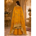 Golden Amber Heritage Crape Unstitched Dress Material