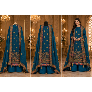 Royal Sapphire Heritage Crape Unstitched Dress Material