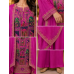 Royal Rani Pink Heritage Position Print Crape Unstitched Suit Set