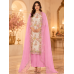Blush Bloom Luxury Crape Unstitched Suit Set with Pure Chiffon Dupatta
