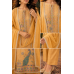 Golden Mustard Peacock Heritage Silk Position Print Unstitched Suit Set