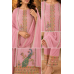 Blush Pink Peacock Grace Silk Position Print Unstitched Suit Set