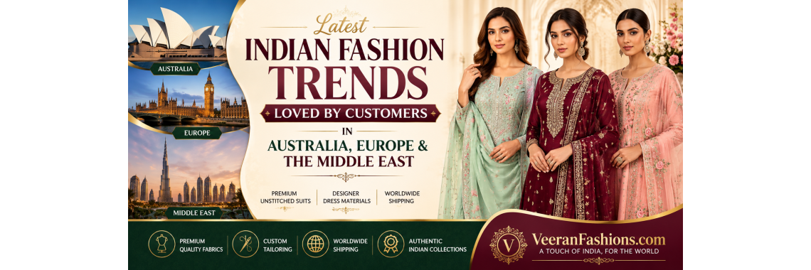 Latest Indian Fashion Trends Loved by Customers in Australia, Europe & the Middle East