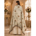 Ivory Bloom Heritage Crape Unstitched Dress Material
