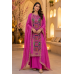Royal Rani Pink Heritage Position Print Crape Unstitched Suit Set