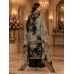 Midnight Noir Floral Luxury Crape Unstitched Suit Set with Pure Crape Dupatta