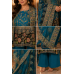 Royal Teal Braso Designer Crape Unstitched Suit Set