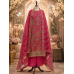 Royal Rani Pink Paisley Crape Unstitched Suit with Pure Chiffon Dupatta