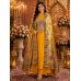 Royal Mustard Heritage Pure Opada Unstitched Suit with Butter Silk Dupatta