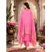 Rose Blush Dola Silk Floral Elegance Unstitched Suit Set