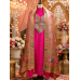 Royal Fuchsia Heritage Pure Opada Unstitched Suit with Butter Silk Dupatta
