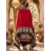 Midnight Ivory Maheshwari Cotton Unstitched Suit Set with Artistic Maheshwari Dupatta