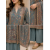 Sage Mist Floral Georgette Unstitched Suit Set