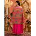 Royal Fuchsia Heritage Pure Opada Unstitched Suit with Butter Silk Dupatta