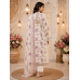Ivory Bloom Cotton Floral Unstitched Suit with Pure Chiffon Dupatta Ivory Bloom Cotton Floral Unstitched Suit with Pure Chiffon Dupatta