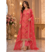 Coral Blossom Organza Unstitched Dress Material with Georgette Dupatta Coral Blossom Organza Unstitched Dress Material with Georgette Dupatta