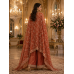 Rust Royale Paisley Unstitched Crape Suit with Pure Chiffon Dupatta