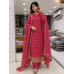 Royal Gajri Chenon Embroidered Unstitched Suit with Designer Dupatta