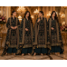 Royal Mayura Plume Georgette Unstitched Suit with Peacock Wing Paisley Embroidery