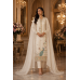 Ivory Peacock Silk Position Print Unstitched Suit Set