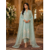 Aqua Serenity Crush Beads Work Unstitched Suit Set