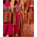 Royal Fuchsia Heritage Pure Opada Unstitched Suit with Butter Silk Dupatta