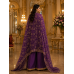 Royal Amethyst Paisley Designer Unstitched Crape Suit with Pure Chiffon Dupatta