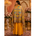 Royal Mustard Heritage Pure Opada Unstitched Suit with Butter Silk Dupatta