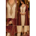 Royal Ivory Wine Velvet Shimmer Unstitched Suit Set Royal Ivory Wine Velvet Shimmer Unstitched Suit Set