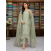 Sage Green Shimmer Designer Unstitched Suit Set with Pure Chiffon Dupatta Sage Green Shimmer Designer Unstitched Suit Set with Pure Chiffon Dupatta