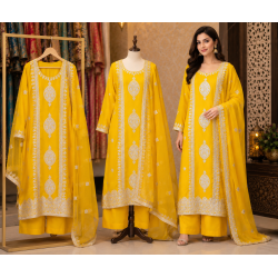 Sunshine Royale Organza Unstitched Suit Set Sunshine Royale Organza Unstitched Suit Set