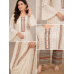 Ivory Floral Cotton Stitched Suit Set with Organza Dupatta Ivory Floral Cotton Stitched Suit Set with Organza Dupatta