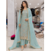 Celestial Aqua Chenon Designer Unstitched Suit Set Celestial Aqua Chenon Designer Unstitched Suit Set