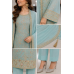 Celestial Aqua Chenon Designer Unstitched Suit Set Celestial Aqua Chenon Designer Unstitched Suit Set